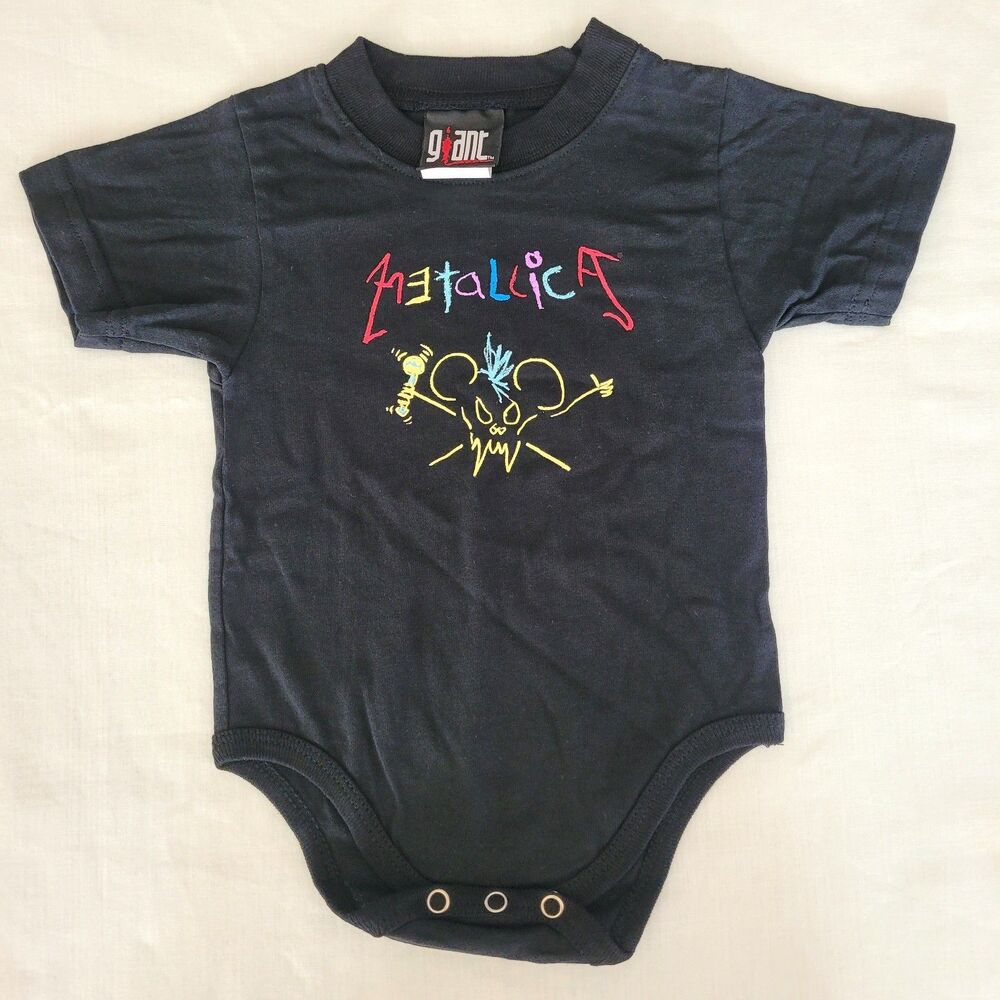 Metallica Infant Bodysuit GIANT Label Black Rare Collector Piece